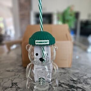 Starbucks Bearista Glass Tumbler Brand New